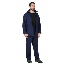 Костюм СИРИУС-АЗОВ с капюшоном синий софтшелл пл 350 г/кв.м