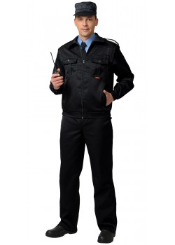 Костюм "СИРИУС-Альфа" куртка, брюки (тк.смесовая) черный