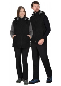 Жилет СИРИУС-ТЕХНО чёрный (флис дублированный)