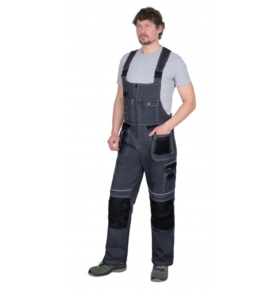 Полукомбинезон СИРИУС-ПРЕСТИЖ-Л темно-серый с черным