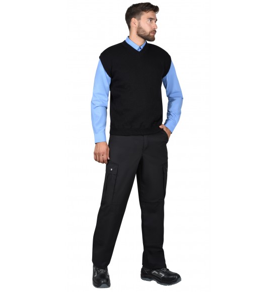 Жилет трикотажный черный