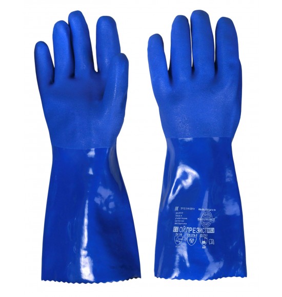 Перчатки Safeprotect ОЙЛРЕЗИСТ (интерлок+ПВХ, дл.35см)