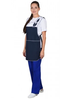 Фартук-сарафан СИРИУС-ВЕСНА синий с белым