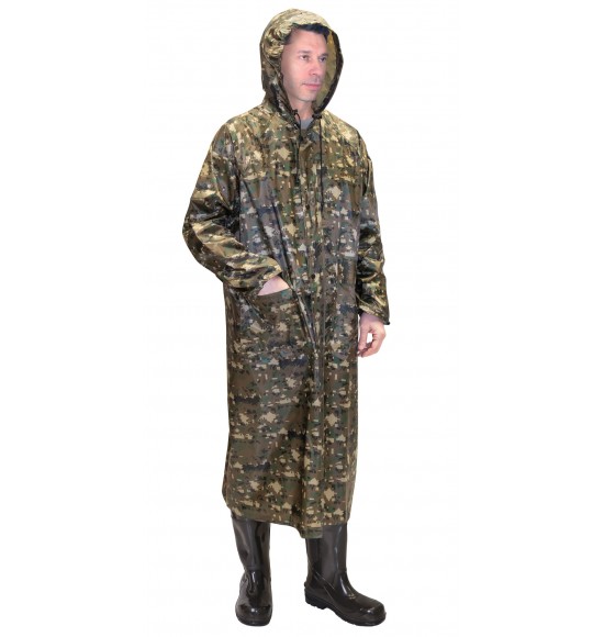 Плащ влагозащитный SIRIUS Стандарт (210 гр/м2) КМФ цифра (ЧЗ)