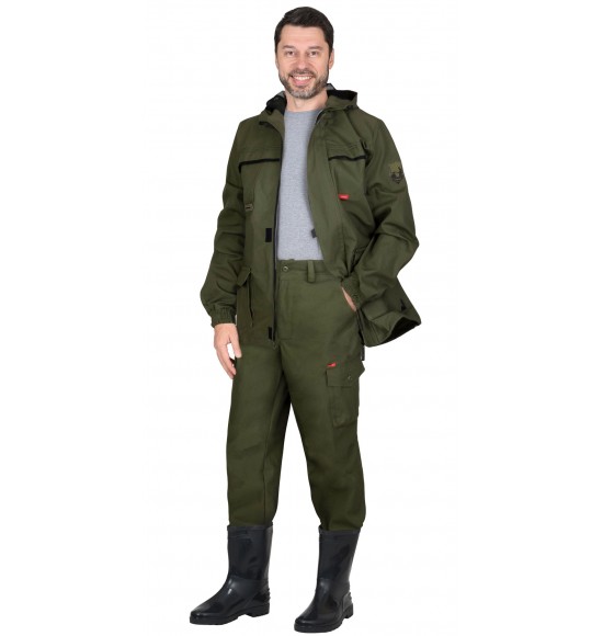 Костюм СИРИУС-ГЕО куртка длинная, брюки (п-но палаточн.) хаки