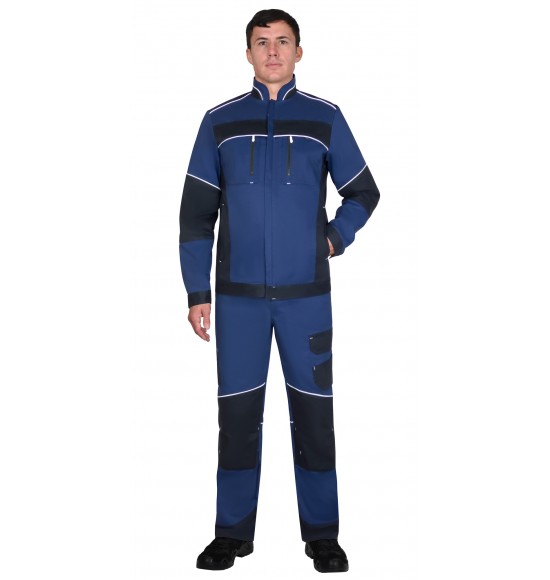 Куртка СИРИУС-АРКТИК синяя с черным, тк. мех. стрейч