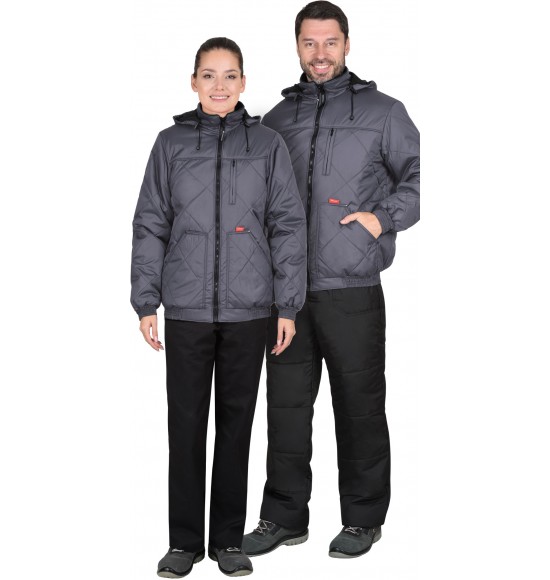 Куртка СИРИУС-ПРАГА-ЛЮКС тёмно-серый баклажан