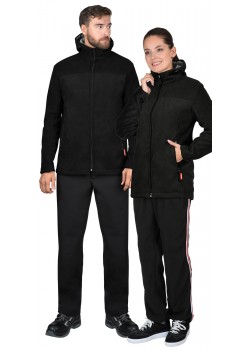 Куртка СИРИУС-ТЕХНО (флис дублированный) черная