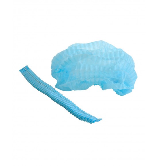 Шапочка одноразовая Шарлотта (спандбонд) голубая, (упак.100 шт.)(НДС 20%)