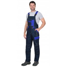 Полукомбинезон СИРИУС-КАРАТ-РОСС темно-синий с васильковым, 80% х/б, пл. 260 г/кв.м Полукомбинезон СИРИУС-КАРАТ-РОСС темно-синий с васильковым, 80% х/б, пл. 260 г/кв.м