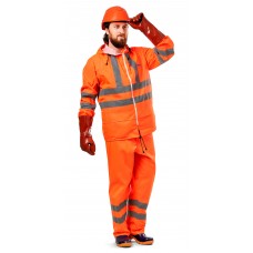 Костюм влагозащитный сигнальный с СОП (210 гр/м2) оранжевый