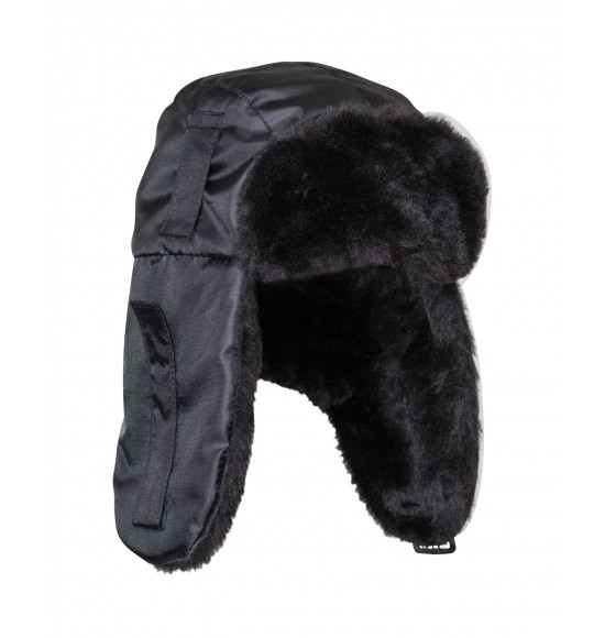 Шапка-ушанка СИРИУС-ЕВРО черная (тк. Оксфорд)