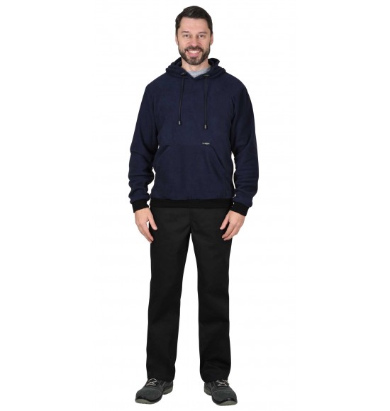 Толстовка флисовая синяя