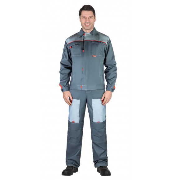 Костюм СИРИУС-ФАВОРИТ-РОСС куртка, п/к, темно-серый со светло-серым