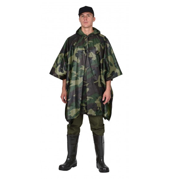 Пончо влагозащитное SIRIUS Стандарт (210 гр/м2) КМФ зеленый