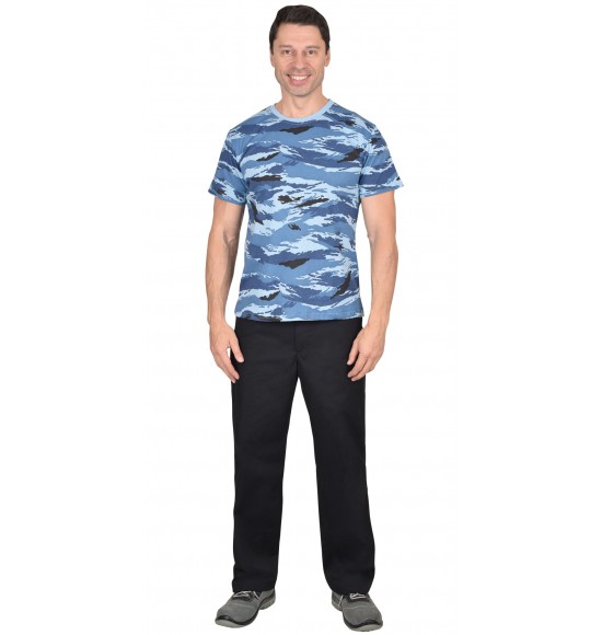 Футболка КМФ Город синий 160г/м2