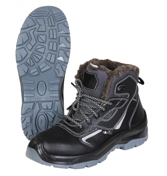 Ботинки SAVЁL-ДЖЕТ-ЗИМА кожа, шерстин, МП МС, ПУ-ТПУ