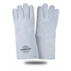 Краги спилковые КАРЕЛИЯ Safeprotect серые (без подкладки) р.10,5 (х12х60)