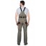 Полукомбинезон СИРИУС-МАНХЕТТЕН оливковый с оранжевым и чер. тк. мех. стрейч пл 260 г/кв.м