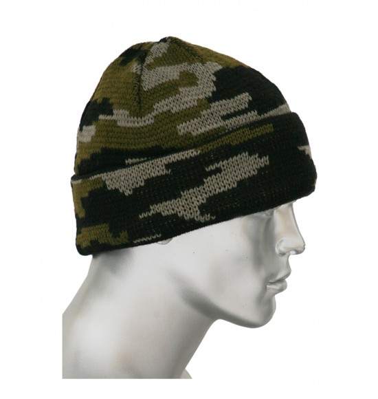 Шапка двойная КМФ зеленая