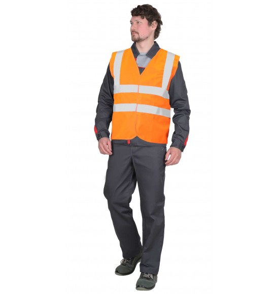 Жилет сигнальный SIRIUS класс 1, 4 СОП (трик.100 гр/м2) оранжевый